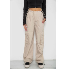 Брюки карго женские, цвет светло-бежевый, 238R5366