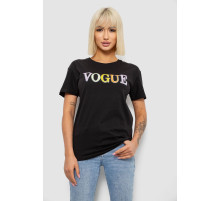 Футболка женская с принтом, цвет черный, 244R4022