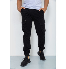 Штани карго чоловічі, колір чорний, 244R2073