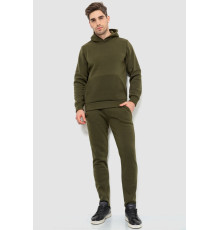 Спорт костюм чоловічий на флісі, колір темно-зелений, 190R235