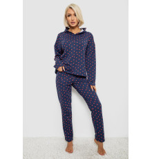 Костюм жіночий домашній з принтом, колір синій, 257R1115