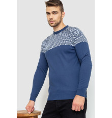 Свитер мужской, цвет джинс, 161R898 Свитер мужской, цвет джинс, 161R898