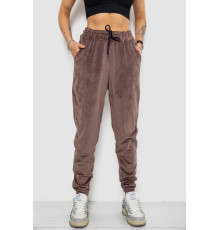 Спортивні штани жіночі велюрові, колір мокко, 238R58646