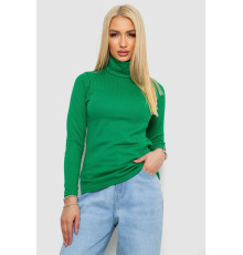 Гольф женский на флисе в рубчик, цвет зеленый, 238R329 Гольф женский на флисе в рубчик, цвет зеленый, 238R329