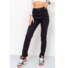 Джинсы женские однотонные, цвет черный, 226R9538-4