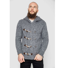 Кофта мужская на пуговицах, цвет серый, 214R10640