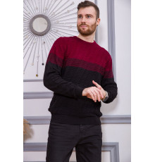 Свитер мужской, цвет бордово-черный, 161R677