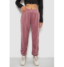 Спортивні штани жіночі велюрові, колір пудровий, 238R58646