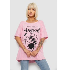 Футболка женская с принтом, цвет розовый, 244R6005-1
