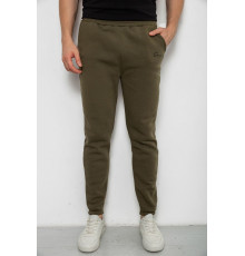 Спорт штаны мужские на флисе, цвет зеленый, 238R56910