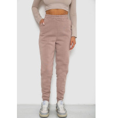 Спортивные штаны женские на флисе, цвет мокко, 238R57013