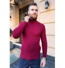 Свитер мужской, цвет бордовый, 161R602 Свитер мужской, цвет бордовый, 161R602