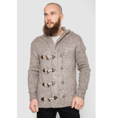 Кофта мужская на пуговицах, цвет бежевый, 214R10640