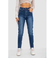 Джинси жіночі Mom-fit стрейч, колір синій, 244R1143