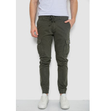Брюки карго мужские на резинке, цвет хаки, 244R1643