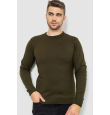 Свитер мужской однотонный, цвет хаки, 161R1770-1