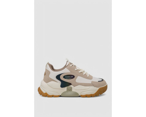 Кроссовки мужские демисезонные, цвет бело-бежевый, 243RHK63