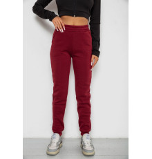 Спортивные штаны женские на флисе, цвет бордовый, 238R58600