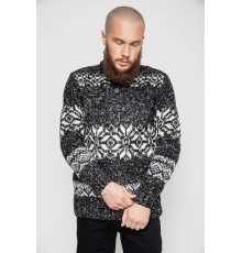 Свитер мужской, цвет черно-серый, 214R10321