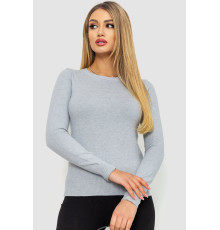 Кофта жіноча однотонна повсякденна, колір світло-сірий, 244R2033