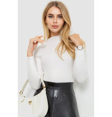 Водолазка жіноча в рубчик, колір білий, 204R044