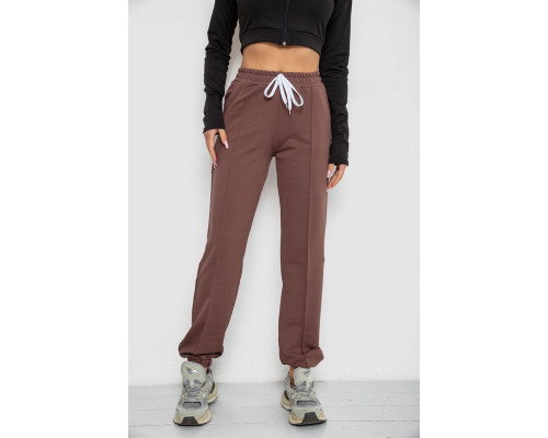 Спортивні штани жіночі, колір шоколад, 247R4670-1