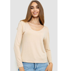 Тонкий женский лонгслив, цвет бежевый, 186R128