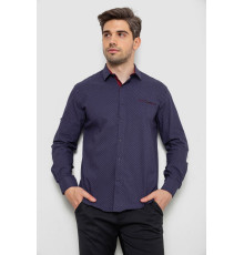 Рубашка мужская с принтом, цвет синий, 214R7173 Рубашка мужская с принтом, цвет синий, 214R7173