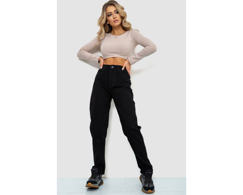 Джинси женские MOM, цвет черный, 244R8570