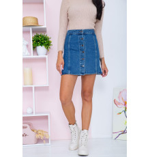Джинсовая мини-юбка на пуговицах, синего цвета, 164R2218 Джинсовая мини-юбка на пуговицах, синего цвета, 164R2218