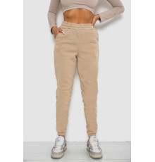 Спортивные штаны женские на флисе, цвет бежевый, 238R57013