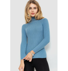 Стильный женский гольф в рубчик, цвет темно-голубой, 204R001