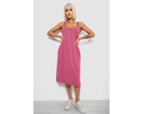 Сарафан жіночий в клітинку, колір кораловий, 257R733-2
