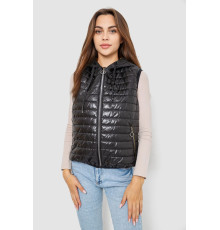 Жилетка женская дутая, цвет черный, 102R380