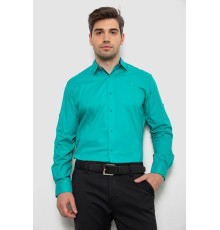 Рубашка мужская однотонная, цвет мятный, 214R7327-1