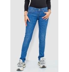 Джинсы женские однотонные, цвет синий, 4R014