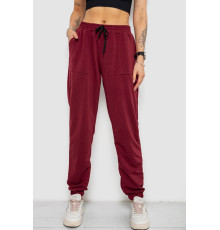 Спортивні штани жіночі, колір бордовий, 238R347