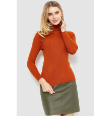 Стильний жіночий гольф у рубчик, колір теракотовий, 204R001