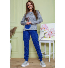 Жіночий костюм штани + кофта, сіро-синього кольору, 172R1211-2