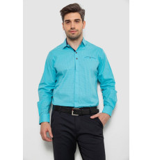 Сорочка чоловіча з принтом, колір бірюзовий, 214R7172
