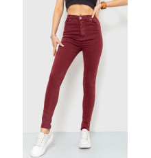 Джинсы женские, цвет бордовый, 164R357
