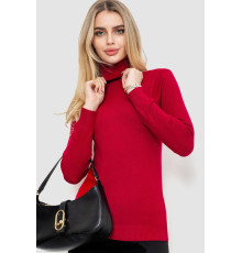 Гольф жіночий однотонний, колір бордовий, 244RA01