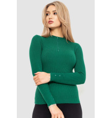 Водолазка жіноча в рубчик, колір зелений, 204R044