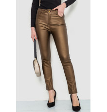 Штани жіночі стрейч, колір темно-золотистий, 246R3019