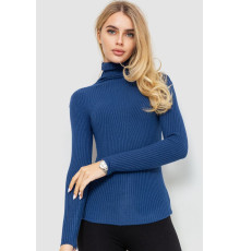 Гольф жіночий в рубчик, колір синій, 204R047