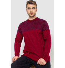 Светр чоловічий, колір бордово-синій, 161R898 Светр чоловічий, колір бордово-синій, 161R898