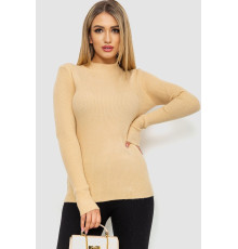 Кофта жіноча однотонна базова, колір бежевий, 244R2032