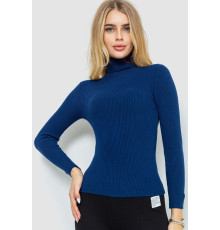 Гольф жіночий в рубчик, колір синій, 204R051