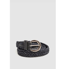 Ремень женский плетеный текстильный, цвет черный, 196R1010W3