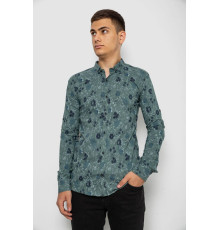 Сорочка чоловіча з принтом, колір оливковий, 214R812